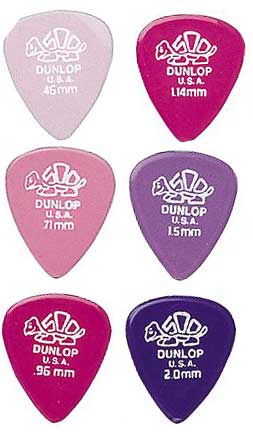 Dunlop Delrin Flatpicks (per dozen)