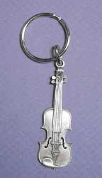 Pewter Violin Keychain
